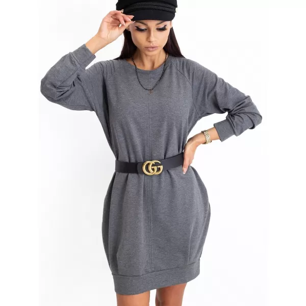  Dámske šaty BASIC FEEL GOOD RV-TU-5184.93P DARK GREY 