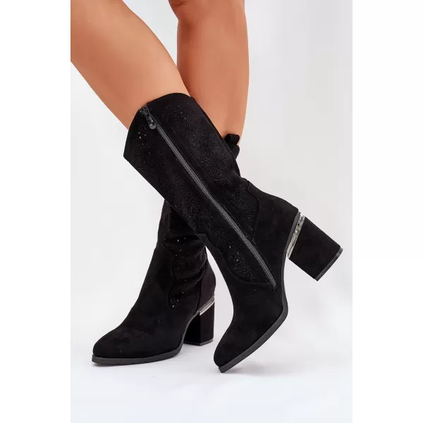  Dámske čižmy S.BARSKI HY51-238 BLACK 