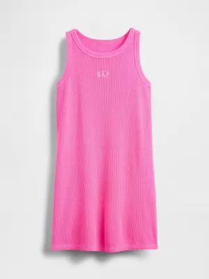 Detské šaty GAP LOGO TANK DRESS 780543-00 STANDOUT PINK