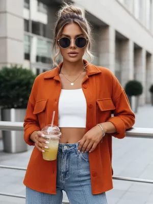 Dámska bunda DSTREET TY3510 ORANŽOVÁ