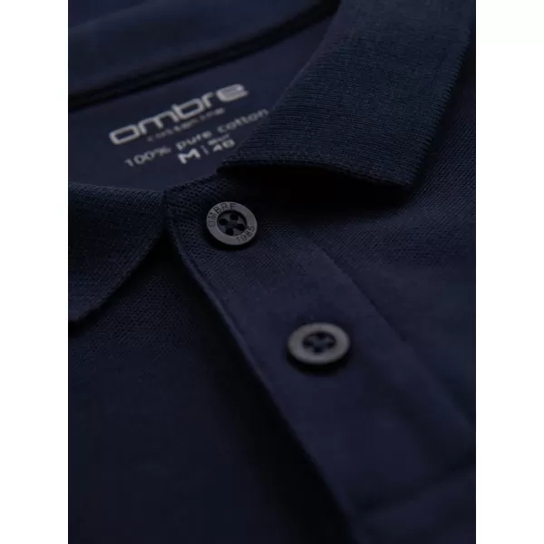  Pánske tričko OMBRE OM-POBL-0162 NAVY BLUE 