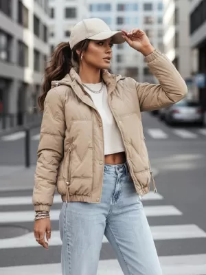 Dámska bunda DSTREET TY4177 BÉŽOVÁ