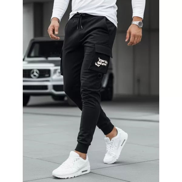  Pánske nohavice DSTREET UX4161 ČIERNA 