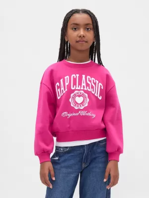 Detská mikina GAP LOGO SWEATSHIRT 813106-02 BRIGHT FUCHSIA