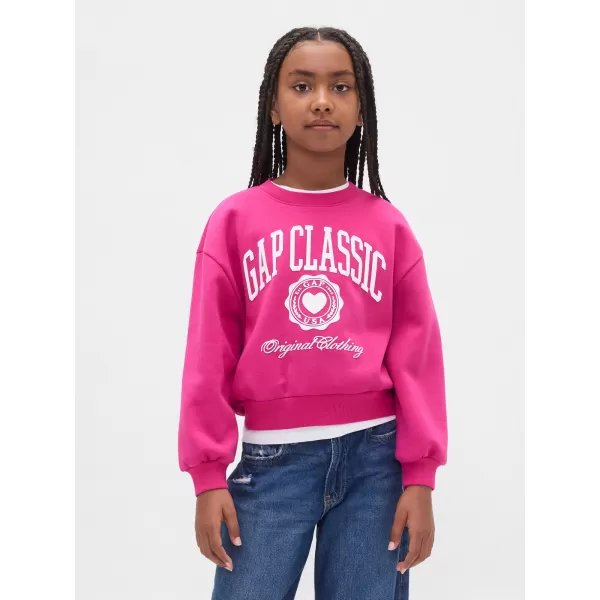  Detská mikina GAP LOGO SWEATSHIRT 813106-02 BRIGHT FUCHSIA 