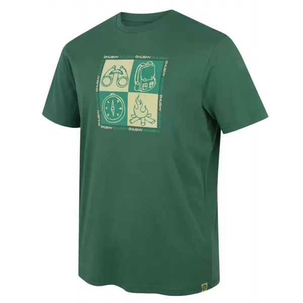  Pánske tričko HUSKY TEE SQUARE M GREEN 