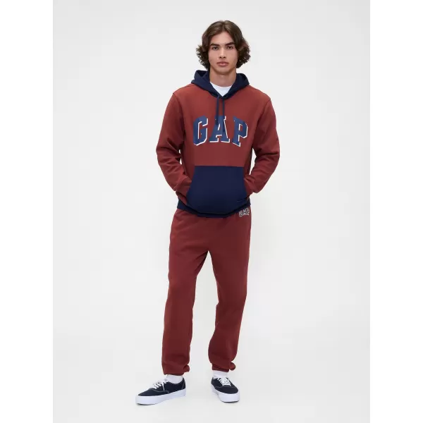  Pánska mikina GAP LOGO PULLOVER HOODIE 795560-00 BURNT RUSSET 