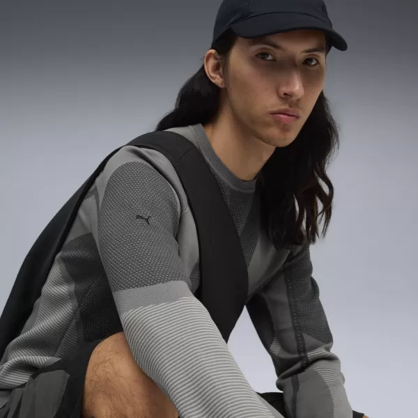  Pánska mikina PUMA X SAN SAN GEAR KNIT LS 632549-08 STUDENÁ STREDNE ŠEDÁ 