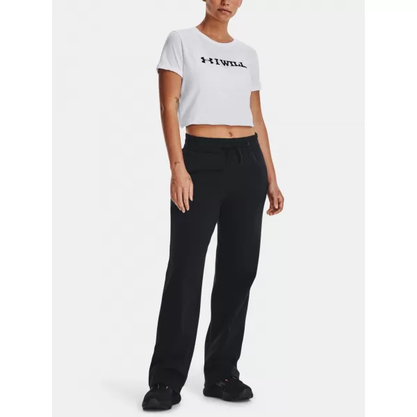  Dámske športové nohavice UNDER ARMOUR RIVAL FLC STRAIGHT PANT 1381847-001 ČIERNA 