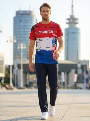 Pánske tričko premium ALTISPORT VOJ/ALM036HR/TR01 CHORVÁTSKO
