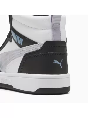 Dámske topánky PUMA REBOUNDV6MIDSPACEBELLEJR 402768-02 PUMA ČIERNA/LILA CRUSH/BIELA