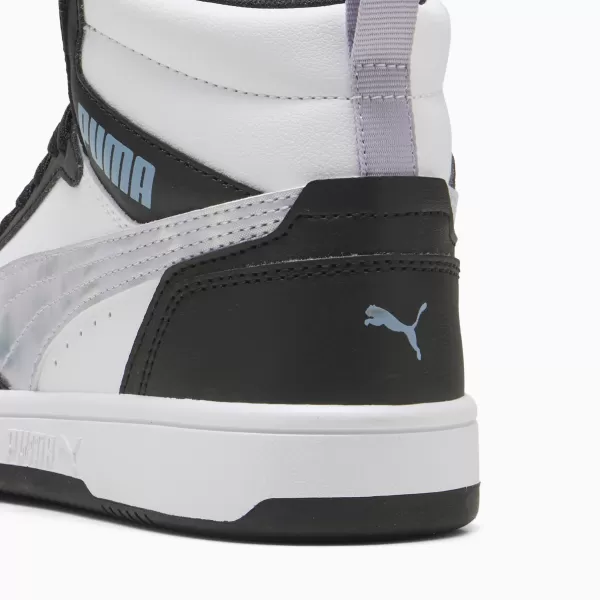  Dámske topánky PUMA REBOUNDV6MIDSPACEBELLEJR 402768-02 PUMA ČIERNA/LILA CRUSH/BIELA 