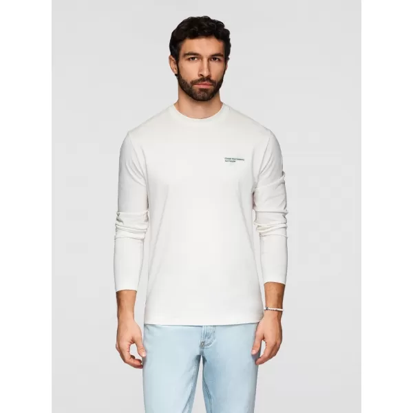  Pánske tričko OMBRE OM-LSPT-0136 WHITE 