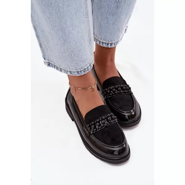  Dámske mokasíny D&A HY52-541 BLACK 
