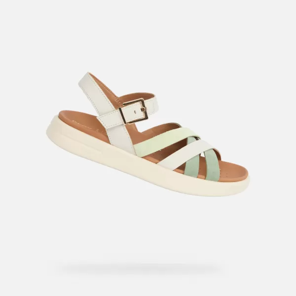  Dámske sandále GEOX XAND 2S G012749 KRÉMOVÁ 