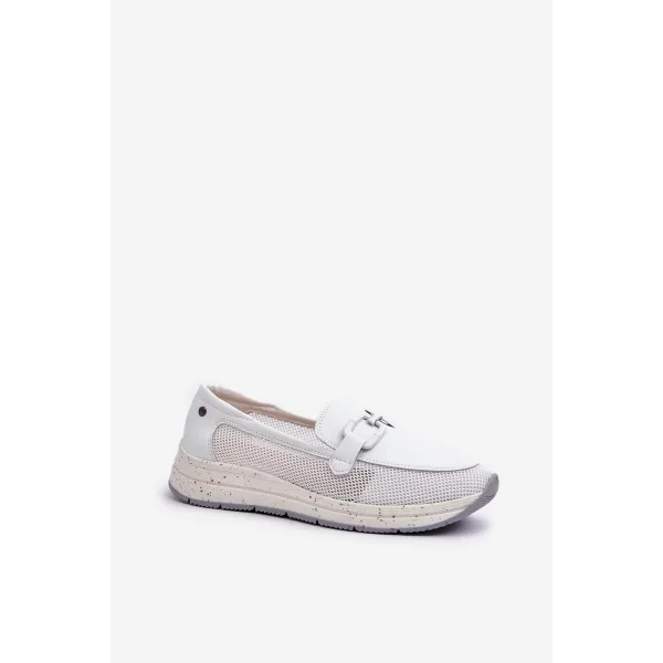  Dámske mokasíny D&A TW210 WHITE 