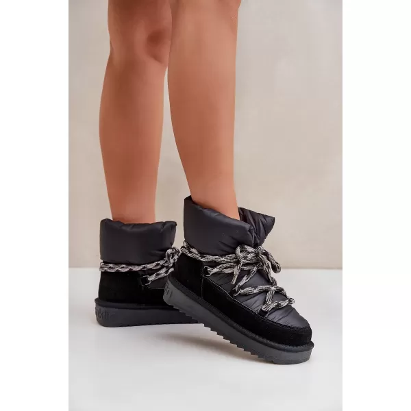 Dámske snehule D.FRANKLIN DFSH375003 BLACK 