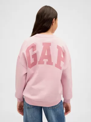 Detská mikina GAP CREW SWEATSHIRT 847142-01 PURE PINK