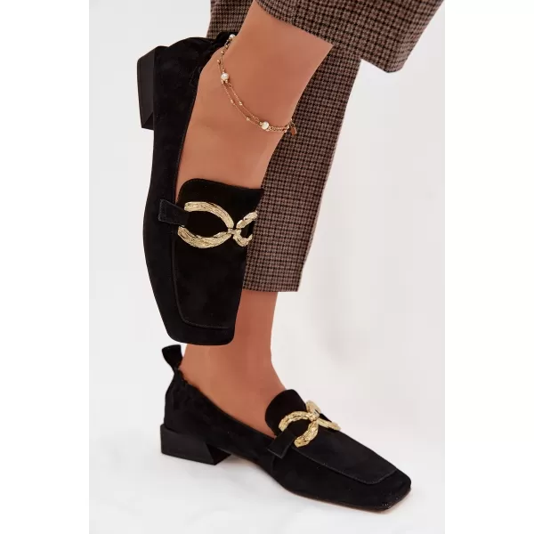  Dámske mokasíny D&A CR61-3115 BLACK 