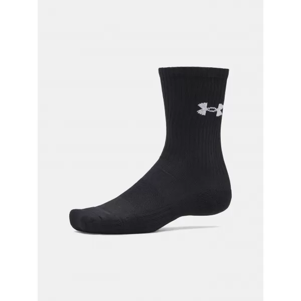  Ponožky UNDER ARMOUR PERFORMANCE COTTON 3P CRW 6009685-008 ČIERNA 
