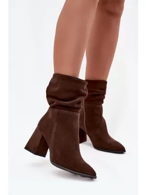 Dámske čižmy ZAZOO 4216 BROWN