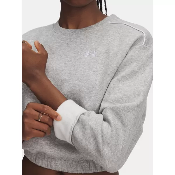 Dámska mikina UNDER ARMOUR UA RIVAL FLEECE PIPED CREW 6007035-011 SIVÁ 