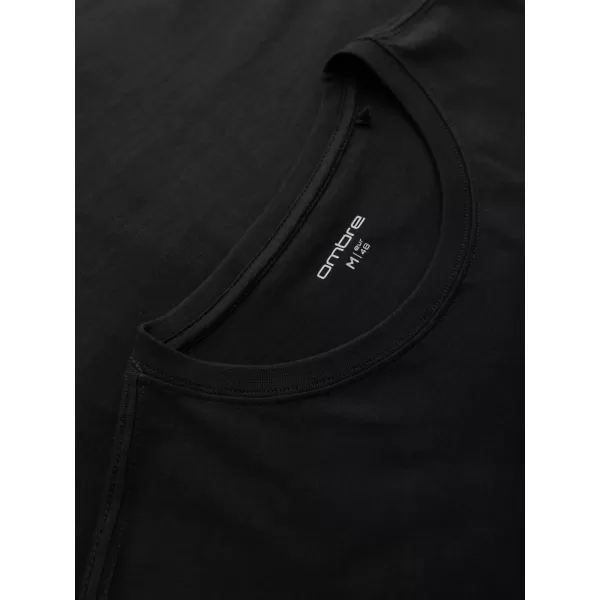  Pánske tričko OMBRE OM-TSPT-0261 BLACK 