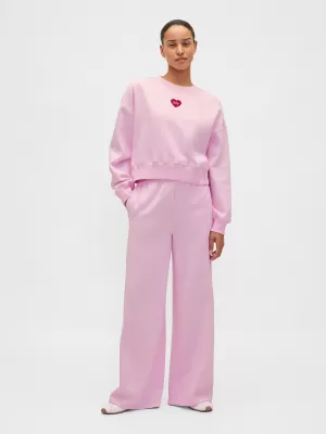 Dámska mikina GAP CREW CROP SWEATSHIRT 852831-02 PRIMROSE PINK