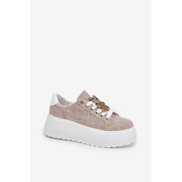  Dámske tenisky S.BARSKI BF51-014 BEIGE 