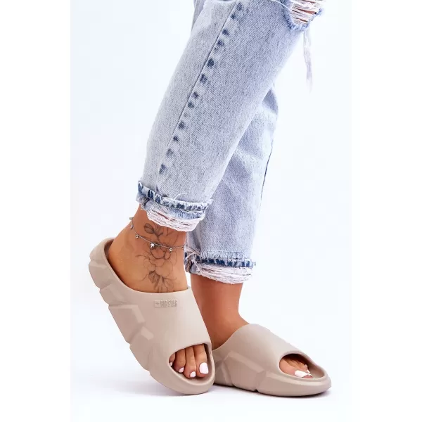  Dámske šľapky BIG STAR LL274593 BEIGE Big Star Shoes 
