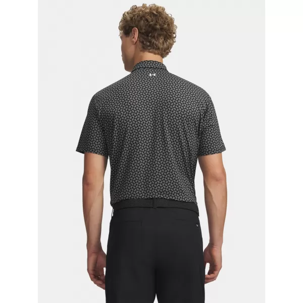 Pánske tričko UNDER ARMOUR T2G PRINTED POLO 6012304-001 ČIERNA 
