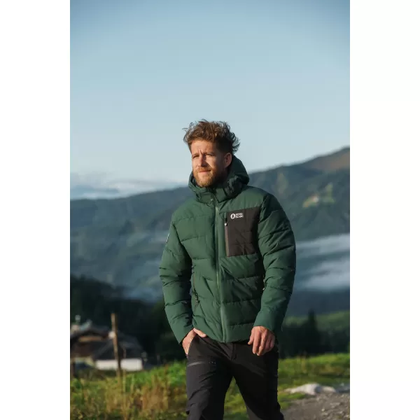  Pánska zimná bunda NORDBLANC BRAMBLE NBWJM8258 TMAVO ZELENÁ 