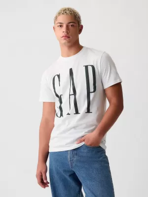 Pánske tričko GAP LOGO TEE 866774-01 WHITE GLOBAL