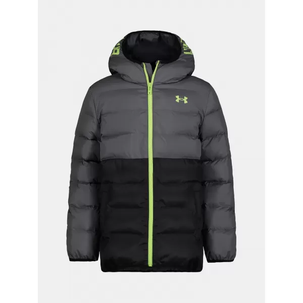  Chlapčenská bunda UNDER ARMOUR UA PRONTO COLORBLOCK PUFFER JACKET UJFIM09F-021 ŠEDÁ 