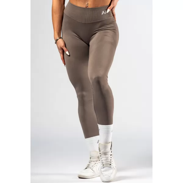  Push-up legíny s vysokým pásom POWER 888 LIGHT BROWN ASH Nebbia 