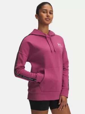 Dámska mikina UNDER ARMOUR ICON FLEECE TAPED HDY 6003708-659 ČERVENÁ