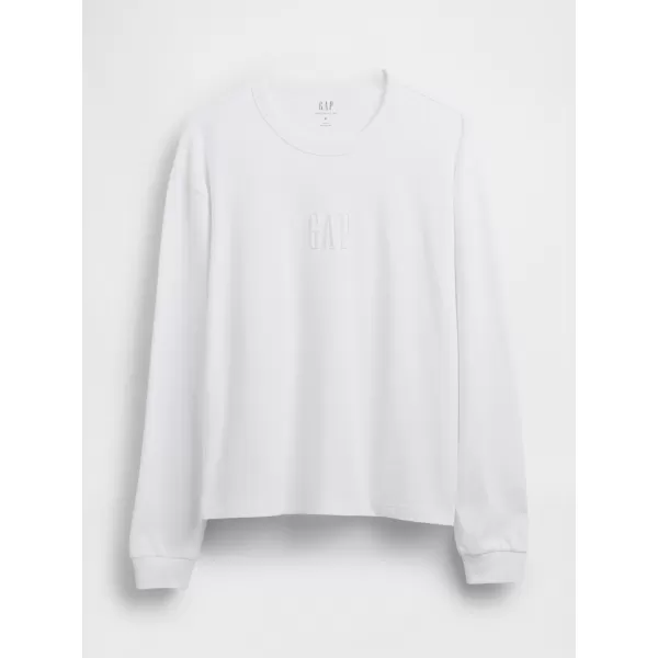  Pánske tričko GAP LONGSLEEVE TEE 838354-03 OPTIC WHITE 