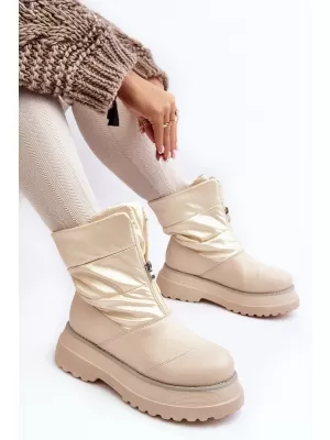 Dámske snehule GOE MM2N4079 BEIGE