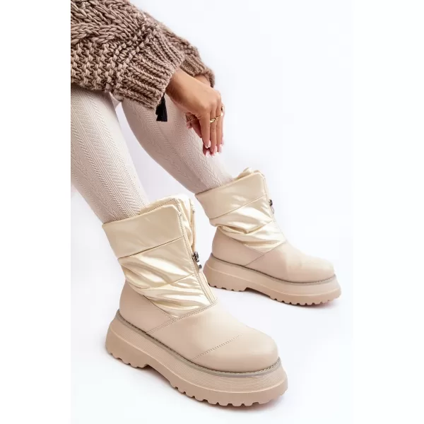  Dámske snehule GOE MM2N4079 BEIGE 
