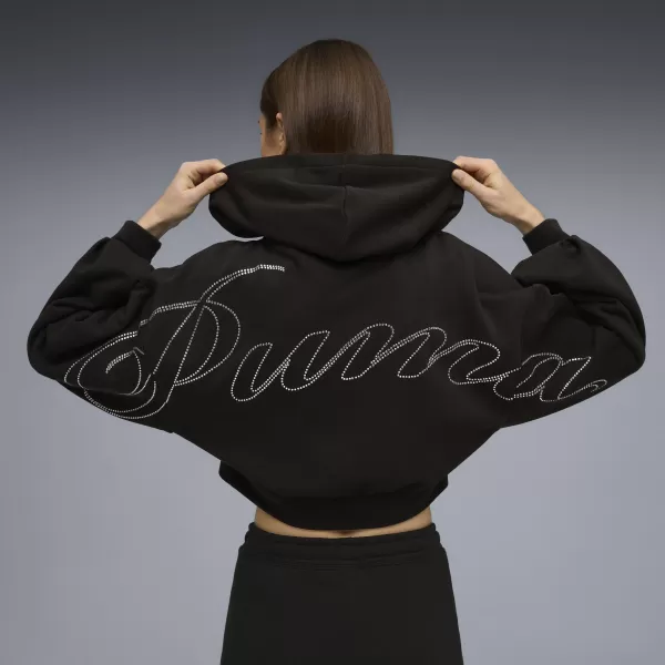  Dámska mikina PUMA ESS GRAPHIC BEDAZZLED HOODIE 635394_01 PUMA BLACK 