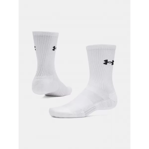  Ponožky UNDER ARMOUR PERFORMANCE COTTON 3P CRW 6009685-100 BIELA 