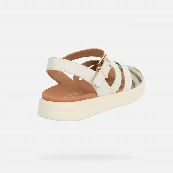  Dámske sandále GEOX XAND 2S G012749 KRÉMOVÁ 