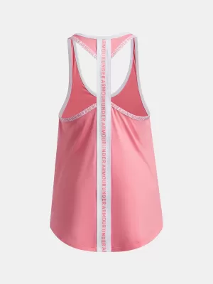Dievčenské tielko UNDER ARMOUR TECH KNOCKOUT TANK 1363374-600 RUŽOVÁ