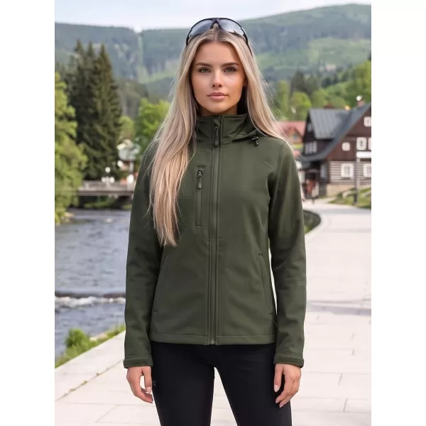  Dámska softshellová bunda ALTISPORT NoPrint NP/ALW945 MILITARY 