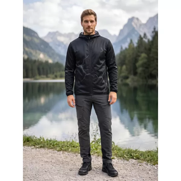  Pánska softshellová bunda premium ALTISPORT VOJ/ALM129JACK01 ČIERNOSIVÁ 