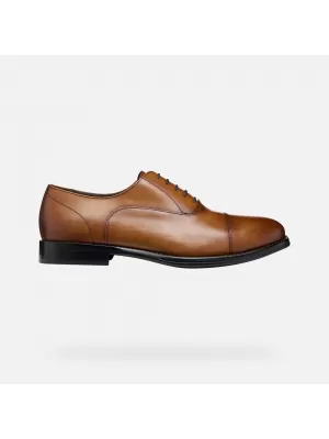 Pánske spoločenské topánky GEOX BARBERIGO G014410 HNEDÁ