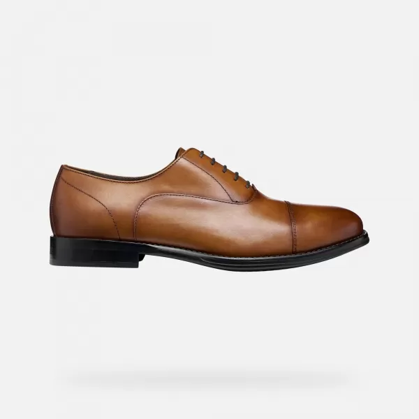  Pánske spoločenské topánky GEOX BARBERIGO G014410 HNEDÁ 