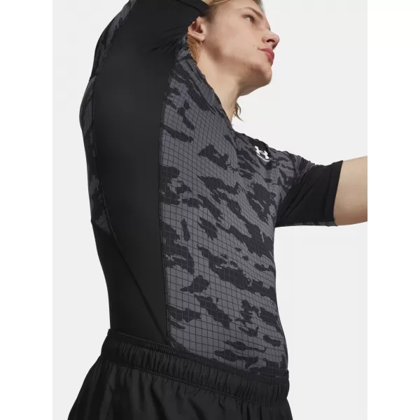  Pánske tričko UNDER ARMOUR HG PRINTED SS 6009657-001 ČIERNA 