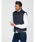 Pánska vesta OMBRE OM-JAVJ-0275 NAVY BLUE MELANGE