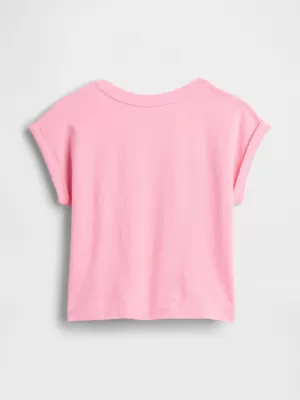 Detské tričko GAP LOGO TEE 778409-01 MAY PINK